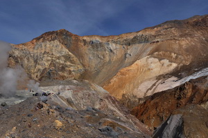 Volcanoes Mutnovsky, Gorely and Avachinsky