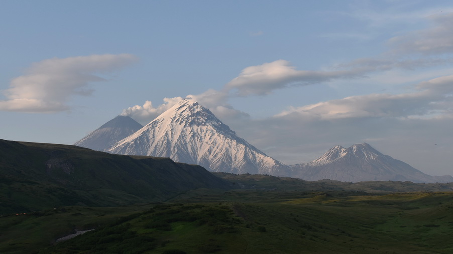The highest volcanoes of Kamchatka and Valley of Geysers